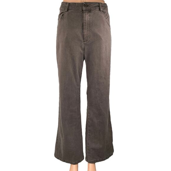 YFB Women's Brown High Waisted Flared Bootcut Bell Bottom Denim Jeans Size L - Picture 1 of 6